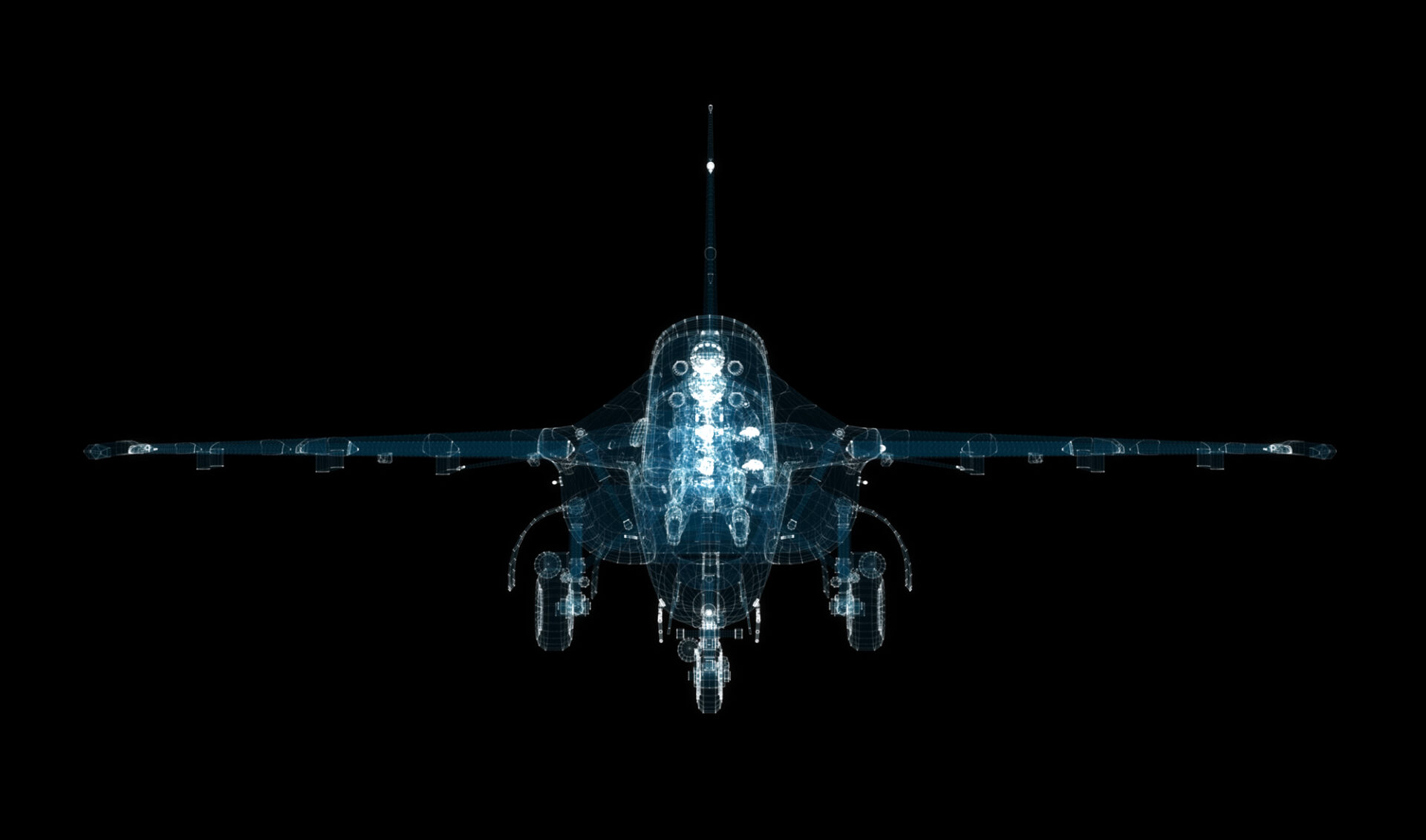 Aircraft Hologram. Transportation and Technology Concept